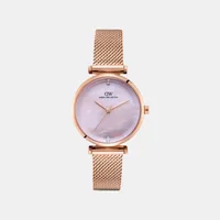 Daniel Wellington Mother Of Pearl Round Dial Analog Women's Watch DW0DL3301, front view