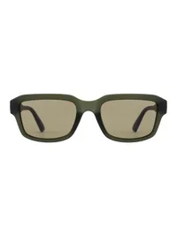 OPIUM Sunglasses OP-10484 in Green / Green (C04), front view