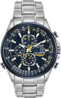 Citizen Blue Round Dial Chronograph Men's Watch AT8020-54L, dial front view