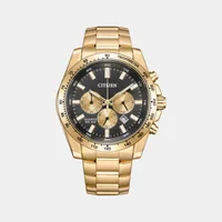 Citizen Black Round Dial Chronograph Men's Watch AN8233-51E, dial front view