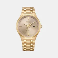 Citizen Gold Round Dial Analog Men's Watch BM7653-50Q, dial front view
