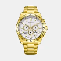 Citizen Sophisticated Silver-Tone Round Dial Chronograph Men's Watch AN8232-53A, dial front view