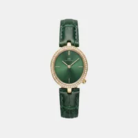 Daniel Wellington Green Round Dial Analog Women's Watch DW0DL2400, front view