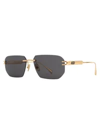 OPIUM Sunglasses OP-10506 in Grey / Gold (C01), front three-quarter view