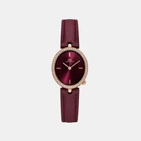 Daniel Wellington Burgundy Round Dial Analog Women's Watch DW0DL2401, front view
