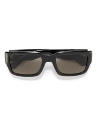 Opium Eyewear Sunglasses OP-10481 Vex in Black / Green (C01), front three-quarter view