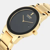 Citizen Black Round Dial Analog Men's Watch AU1062-56E, angled case view