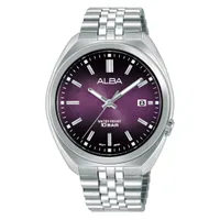 ALBA Signature Purple Gradation Dial Quartz Watch AS9W37X1, front view