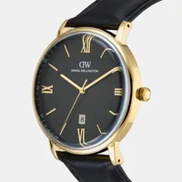 Daniel Wellington Black Dial Analog Men's Watch DW0DG1801, angled view