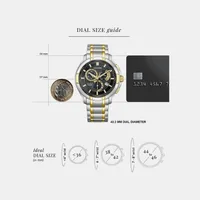 Citizen Black Round Dial Chronograph Men's Watch BL8164-57E, gallery detail view