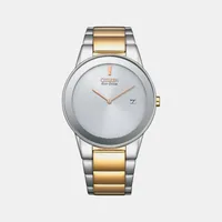 Citizen White Round Dial Analog Men's Watch AU1064-85A, dial front view