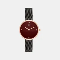 Daniel Wellington Burgundy Round Dial Analog Women's Watch DW0DL2702, front view
