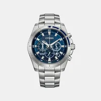 Citizen Blue Round Dial Chronograph Men's Watch AN8201-57L, dial front view