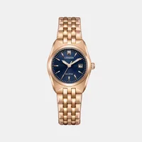 Citizen Blue Round Dial Analog Women's Watch EW2298-52L, dial front view