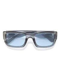 Opium Eyewear Sunglasses OP-10481 Vex in Crystal Grey / Blue (C02), front three-quarter view