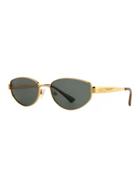 Opium Eyewear Sunglasses OP-10478 Lina in Gold / Green (C01), side profile view