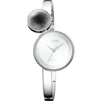 Citizen White Asymmetrical Dial Analog Women's Watch EW5499-54A, dial front view