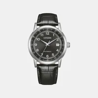 Citizen Black Round Dial Analog Men's Watch NJ0210-05E, dial front view