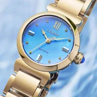 Citizen Blue Round Dial Analog Women's Watch EM1133-85L, gallery detail view