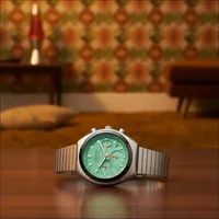 Citizen Green Round Dial Chronograph Women's Watch AN3660-73X, gallery detail view