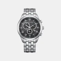 Citizen Black Round Dial Chronograph Men's Watch AT2600-57E, dial front view