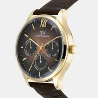 Daniel Wellington Mocha Mousse Dial Multi-Function Men's Watch DW0DG2401, angled view