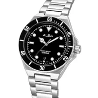 ALBA Black Dial Men's Quartz Watch AS9W19X1, side view