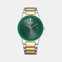 Citizen Green Round Dial Analog Men's Watch AU1064-85X, dial front view