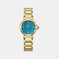 Citizen Blue Round Dial Analog Women's Watch EM1133-85L, dial front view