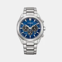 Citizen Blue Round Dial Chronograph Men's Watch CA4590-81L, dial front view