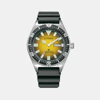 Citizen Yellow Round Dial Analog Men's Watch NY0120-01X, dial front view