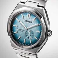 Citizen Blue Round Dial Analog Men's Watch NK5020-58L, angled case view