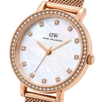Daniel Wellington Pink Mother of Pearl Round Dial Analog Women's Watch DW0DL2502, gallery view 4