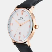 Daniel Wellington White Dial Analog Men's Watch DW0DG1802, angled view
