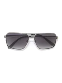 Opium Eyewear Sunglasses OP-10474 Zane in Gun Metal / Grey (C02), front three-quarter view