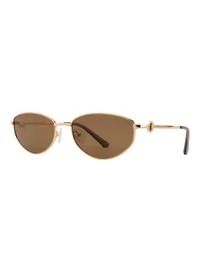 Opium Eyewear Sunglasses OP-10501 Rina in Gold / Brown (C01), side profile view