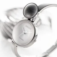 Citizen White Asymmetrical Dial Analog Women's Watch EW5499-54A, gallery detail view