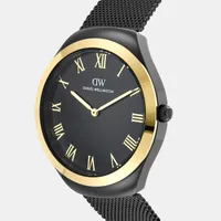 Daniel Wellington Black Dial Analog Men's Watch DW0DG2702, angled view
